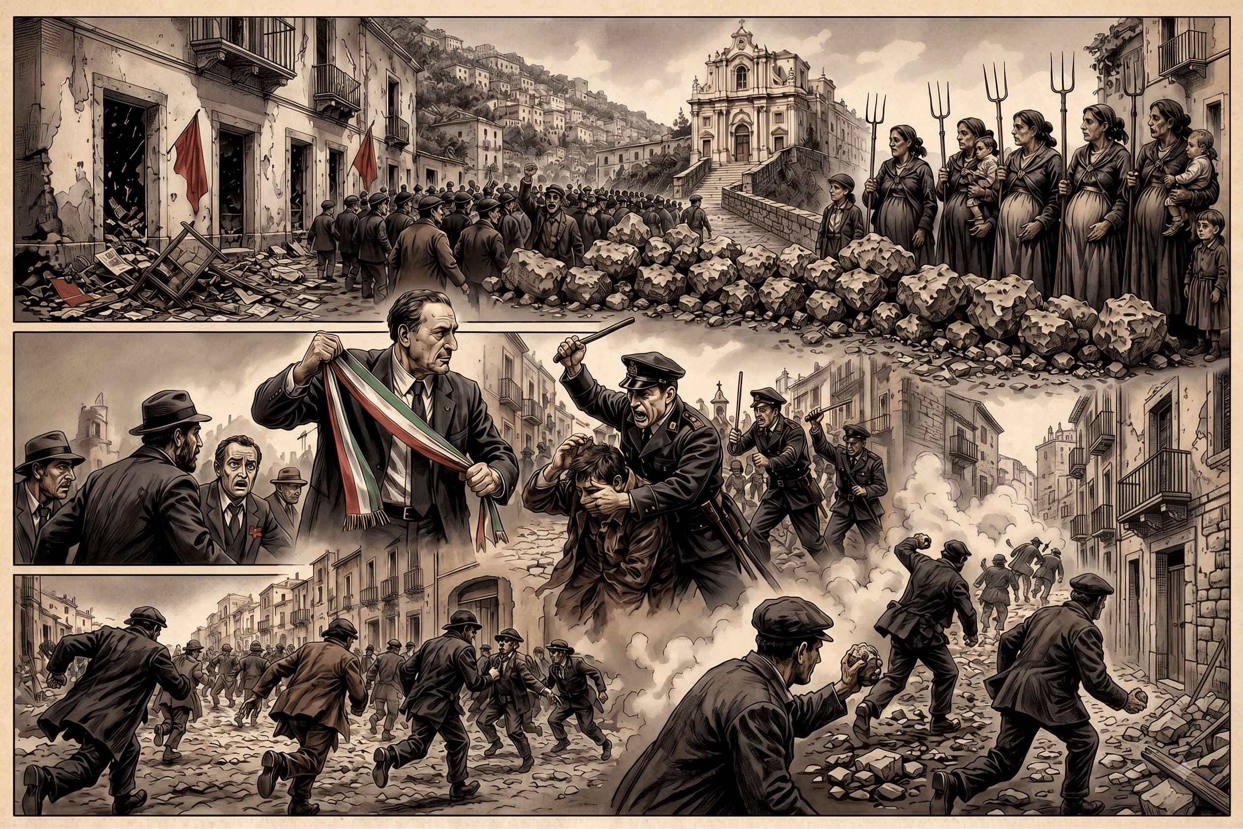«C'è stato un momento tragico, che quando la situazione è andata ad aggravarsi il commissario si è tolto la fascia, e allora sono cominciate le mazzate».